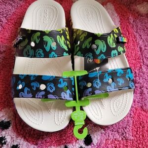 Crocs Mickey Mouse Sandals - Black and Blue